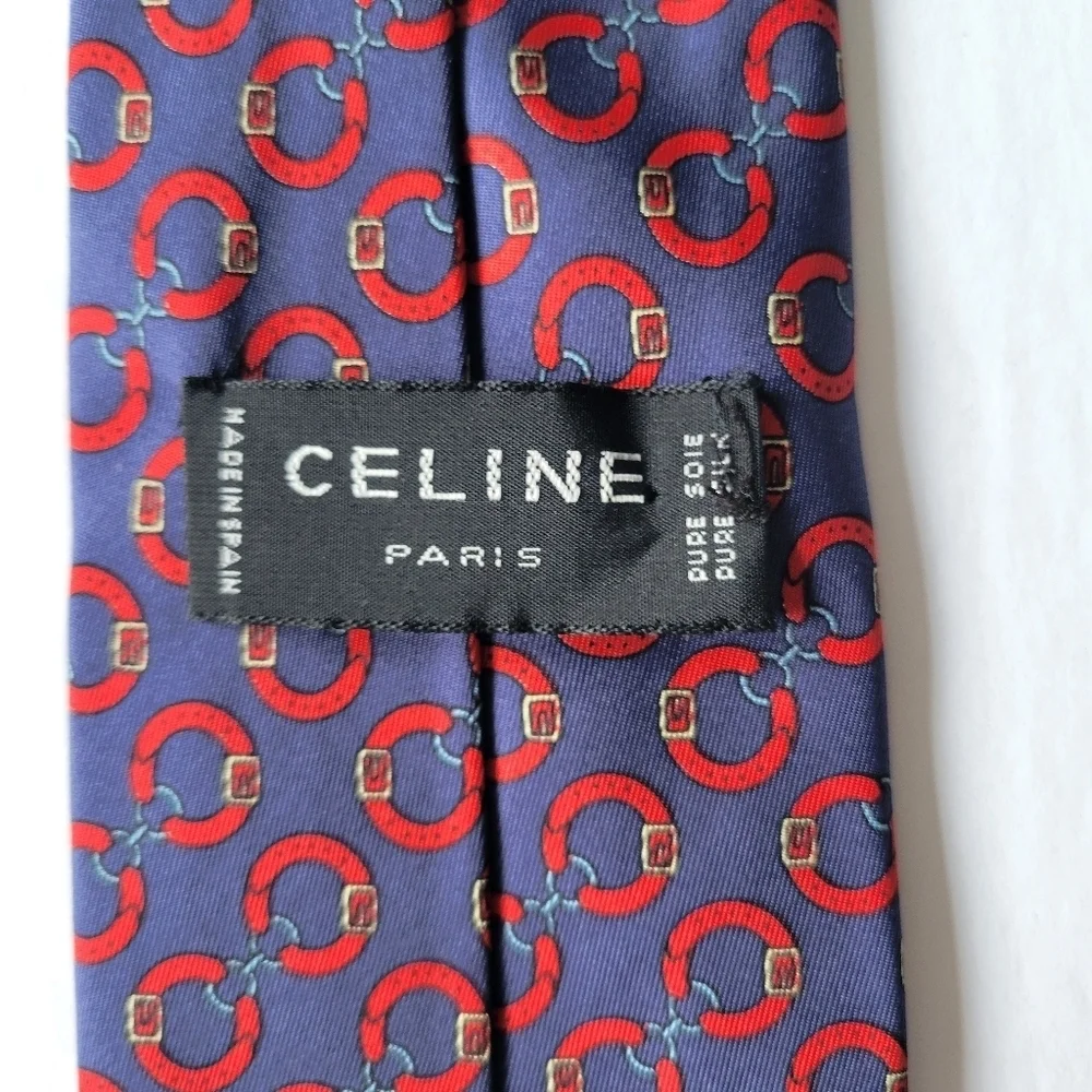 Celine Paris Chain Link Vintage Tie.